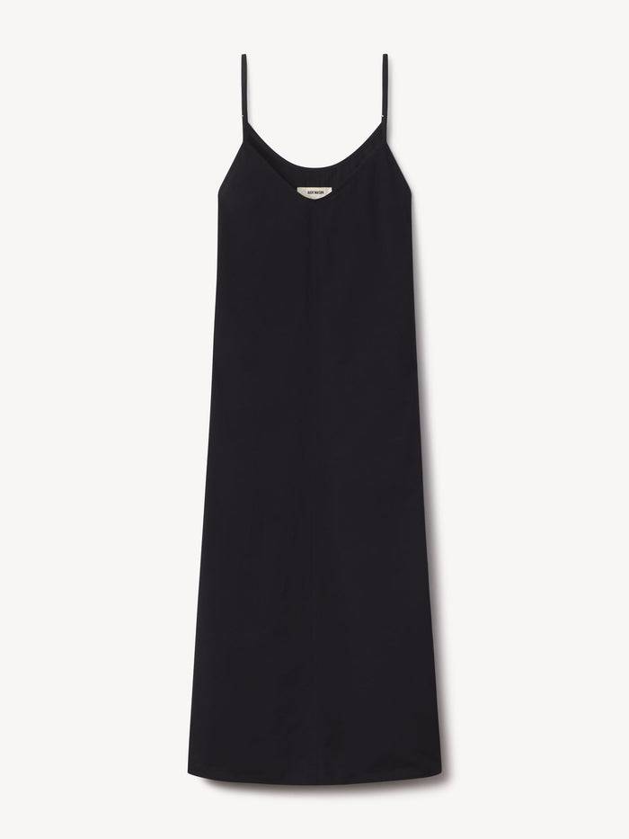 View of the Black Mainstay Cotton Slip Dress