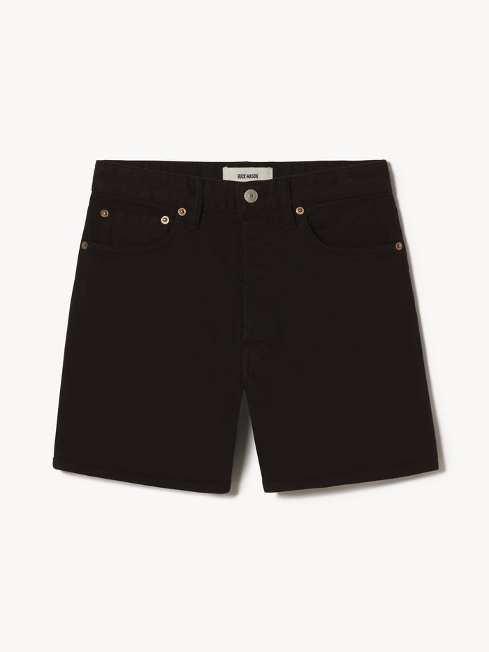 Black Stretch Ridge Twill Rider Short - Product Flat