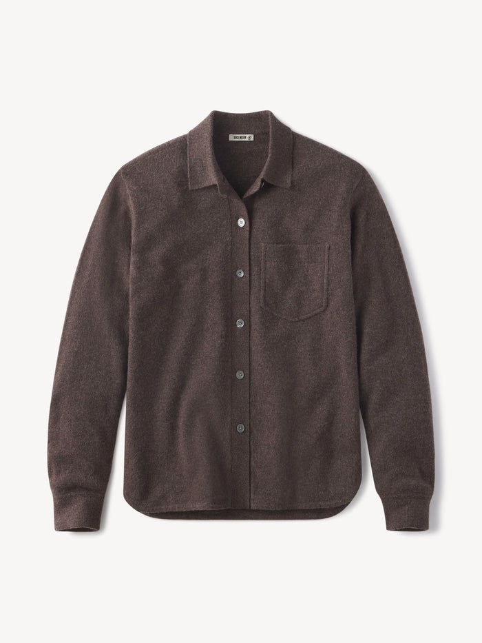 Molasses Lounge Wool One Pocket Shirt - Product Flat