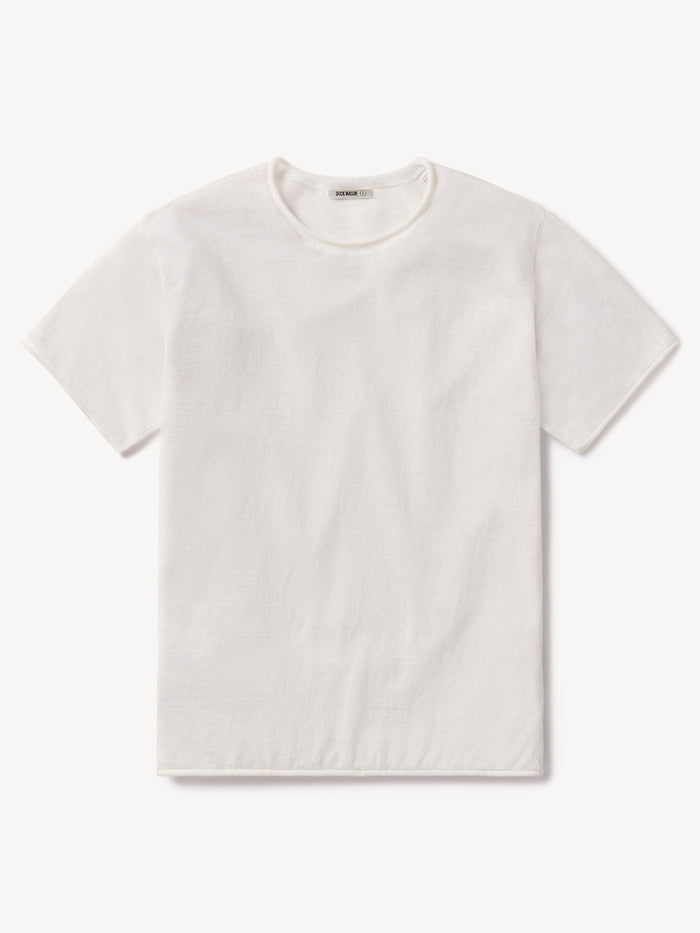 View of the Natural Slub Linen Slouchy Tee