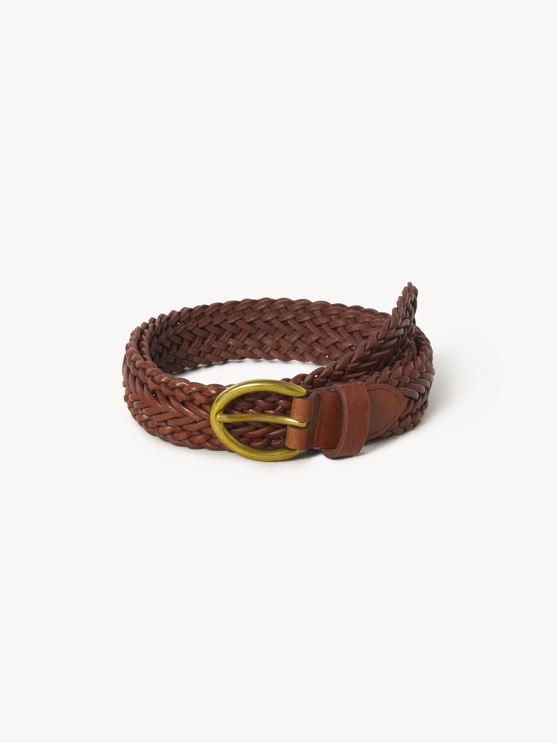 Brown Braided Leather Belt - Buck Mason- Modern American Classics