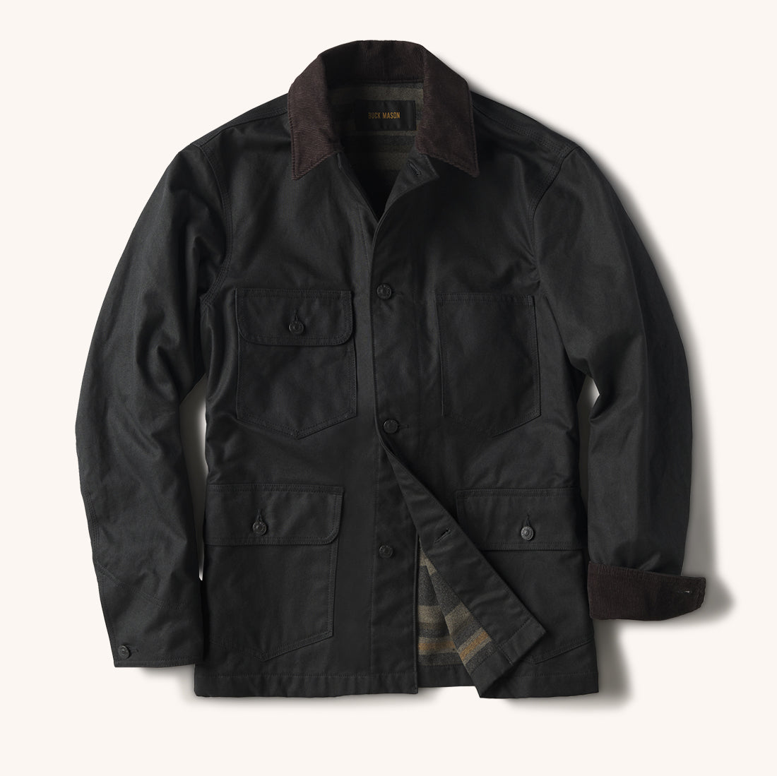 Black Dry Waxed Canvas Highland Jacket – Buck Mason