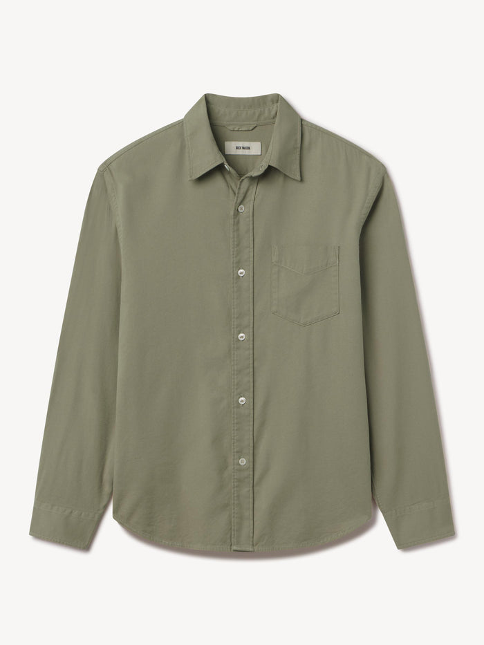 Sagebrush Draped Twill One Pocket Shirt - Product Flat