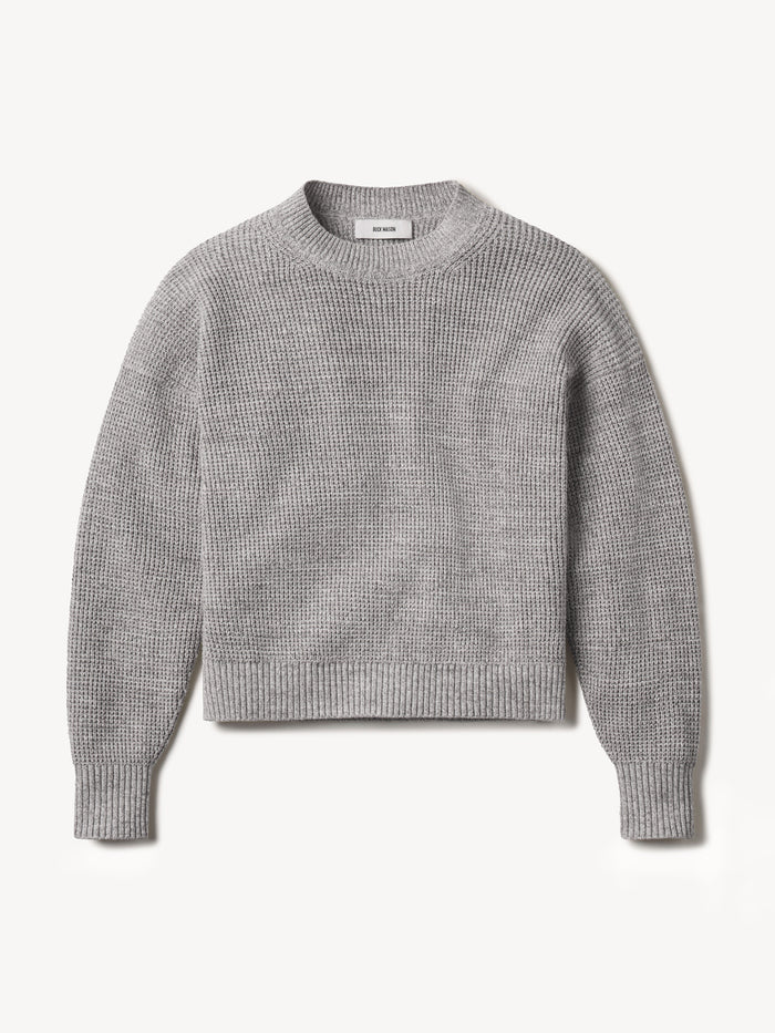 Marled Coastal Cedar Seafarer Cotton Crewneck Sweater - Product Flat