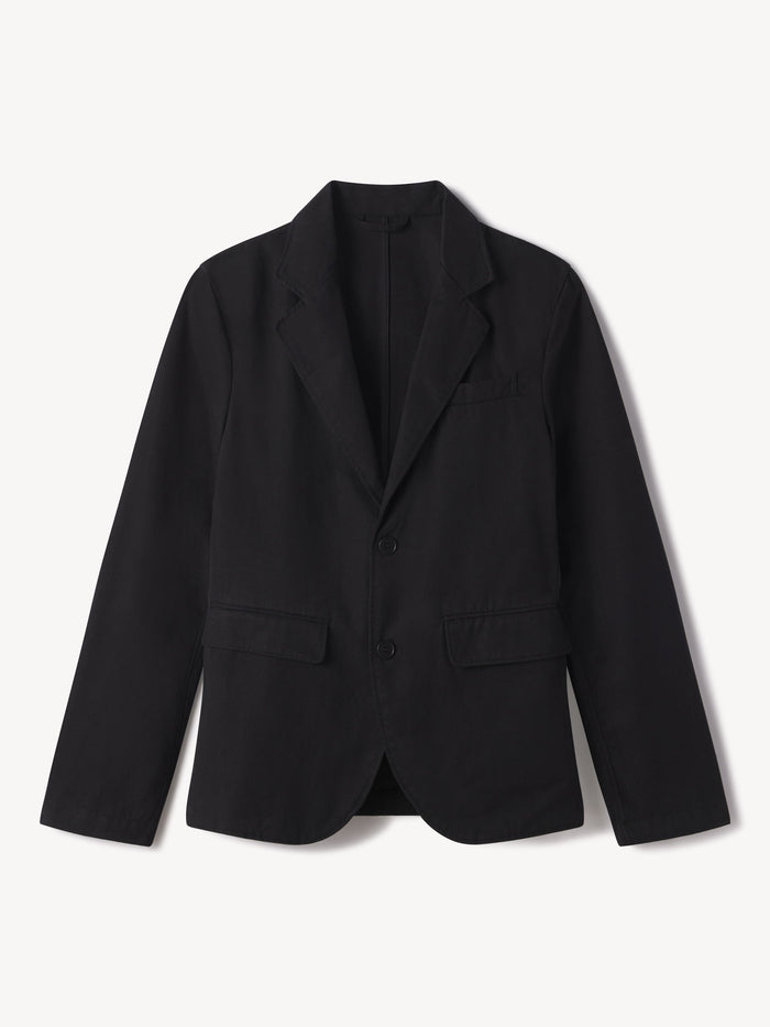 Black Ever Twill Two Button Jacket - Product Flat