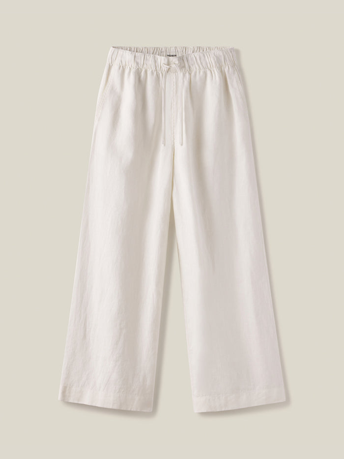 Piper Linen Short - White- CULTIVER- USA