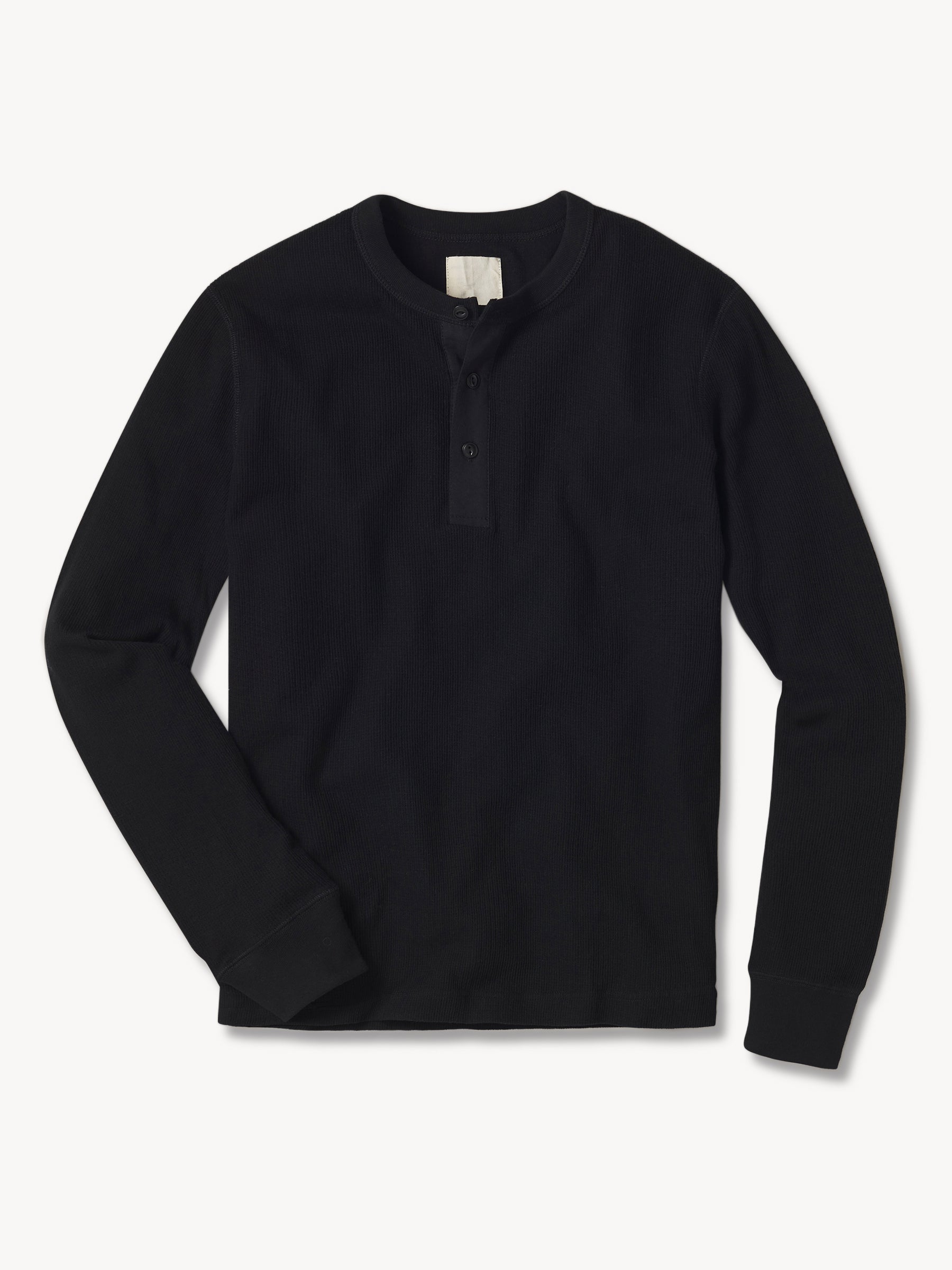 Black Thermal Henley - Buck Mason- Modern American Classics