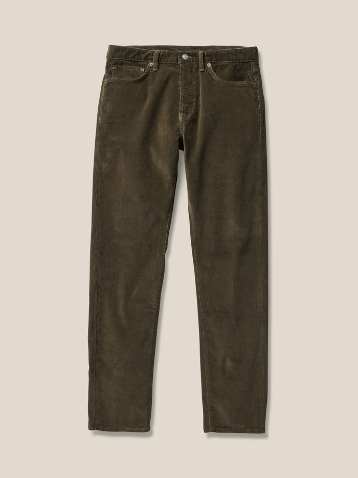 Field Olive Cord Ford Standard Jean - Product Flat