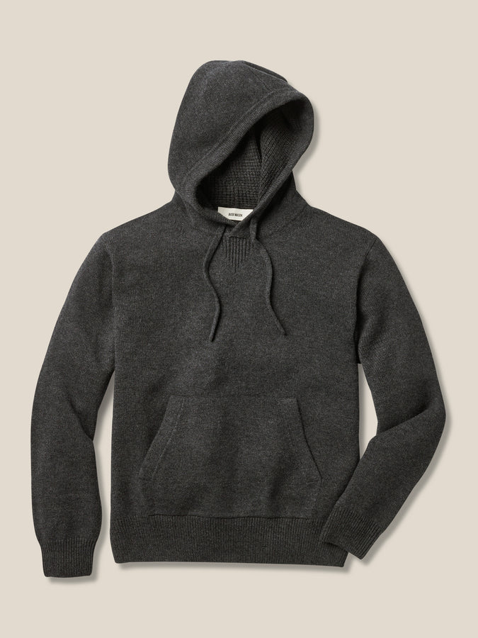 Heather Charcoal Loopback Wool Hooded Sweatshirt – Buck Mason