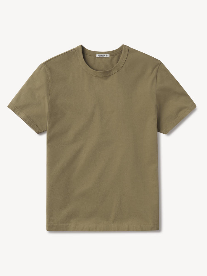 Flint Khaki Yuma Hemp Cotton Classic Tee - Buck Mason- Modern