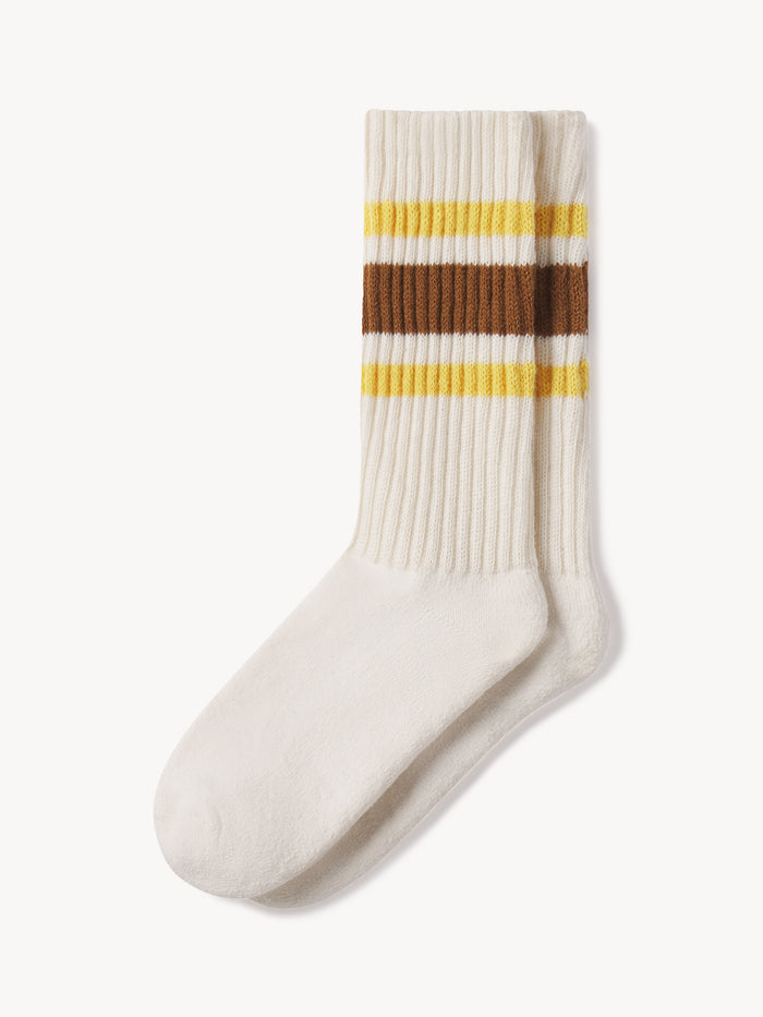 Sunflower / Brown Two Plus One Sport Sock - Product Flat