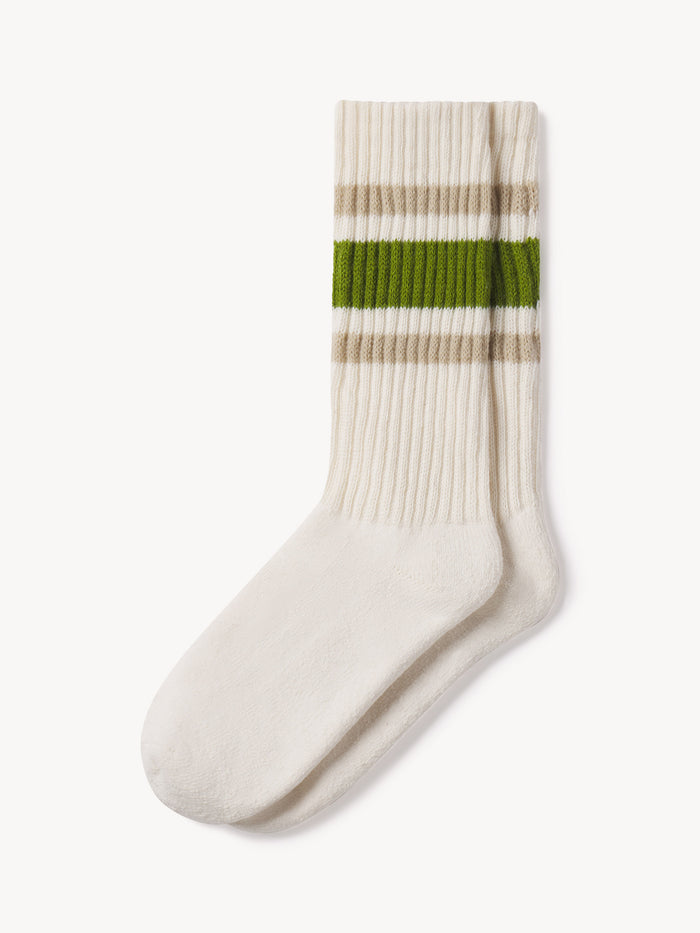 Stone / Chive Two Plus One Sport Sock - Product Flat