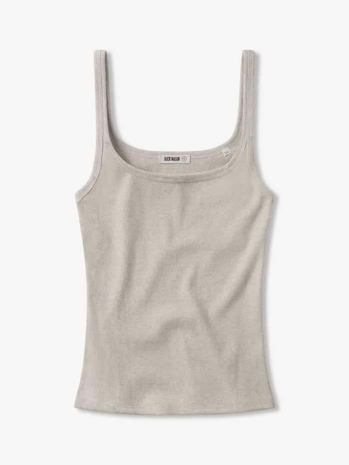 Pictures of Marled Flint Surplus Rib Scoop Neck Tank from a variety of angles