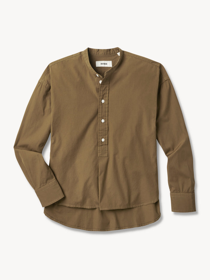 Umber Mainstay Cotton Popover Shirt - Product Flat