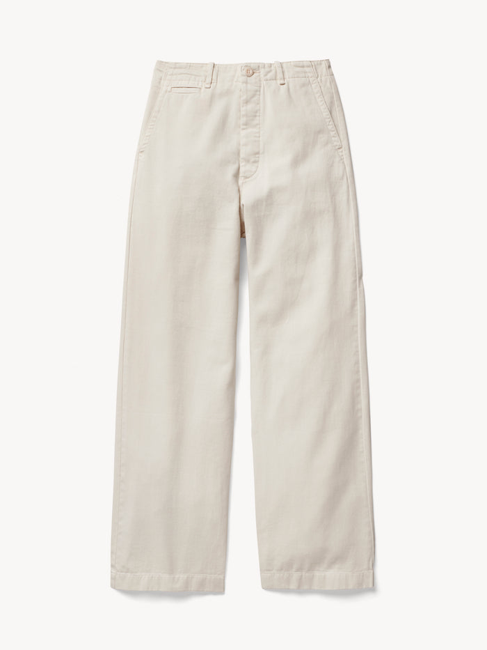 Warm White Baja Twill Field Chino - Product Flat