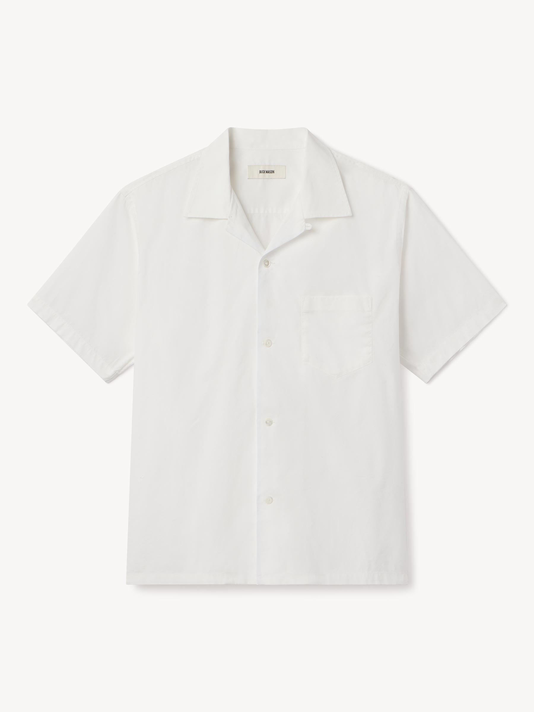 White Wornwell S/S Camp Shirt - Buck Mason- Modern American Classics