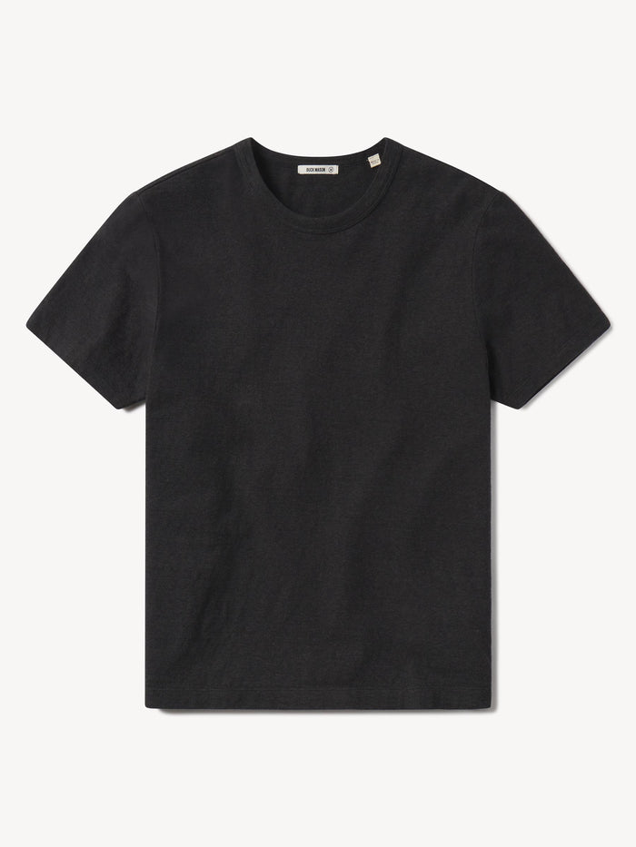 Faded Black Yuma Hemp Cotton Classic Tee - Product Flat