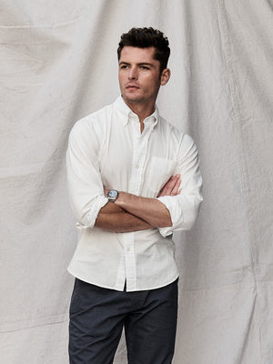 White Perfect Oxford One Pocket Shirt - Buck Mason- Modern