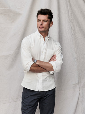 White - button down oxford shirt – GROUNDERBKK