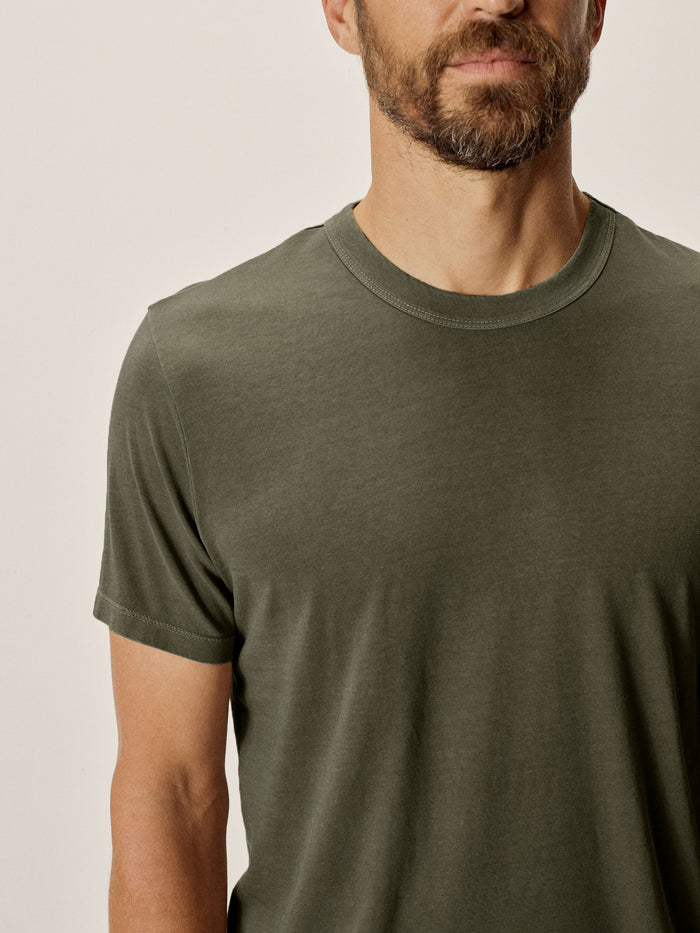 View of the Field Olive Pima Classic Tee