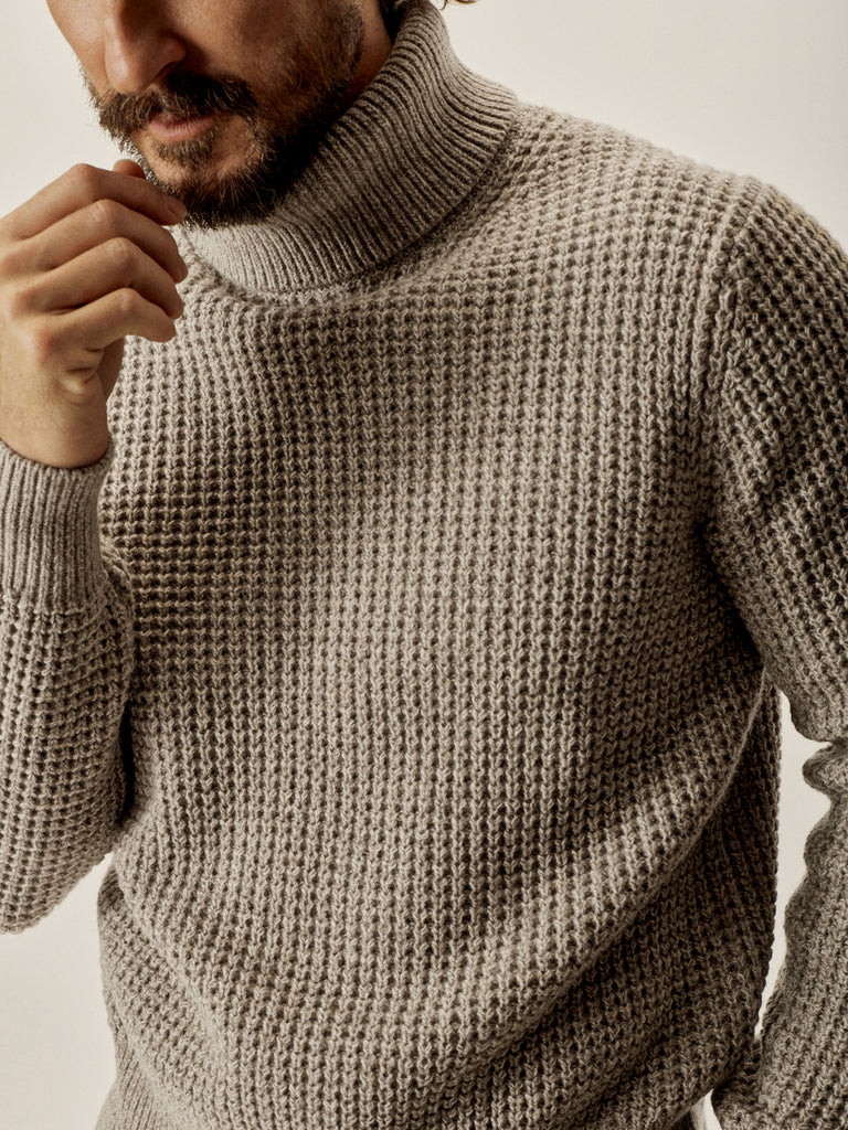 Marled Sand Herdsman Turtleneck – Buck Mason