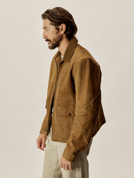 Deep Biscuit Rambler Suede Flight Jacket – Buck Mason