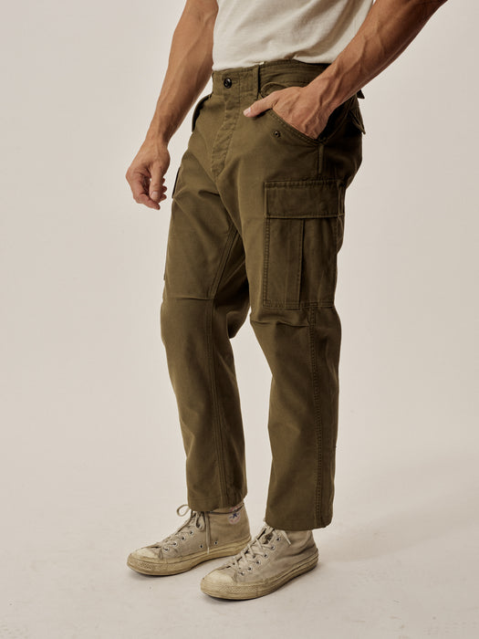 Dark Olive Stone Twill Desert Cargo Pant – Buck Mason