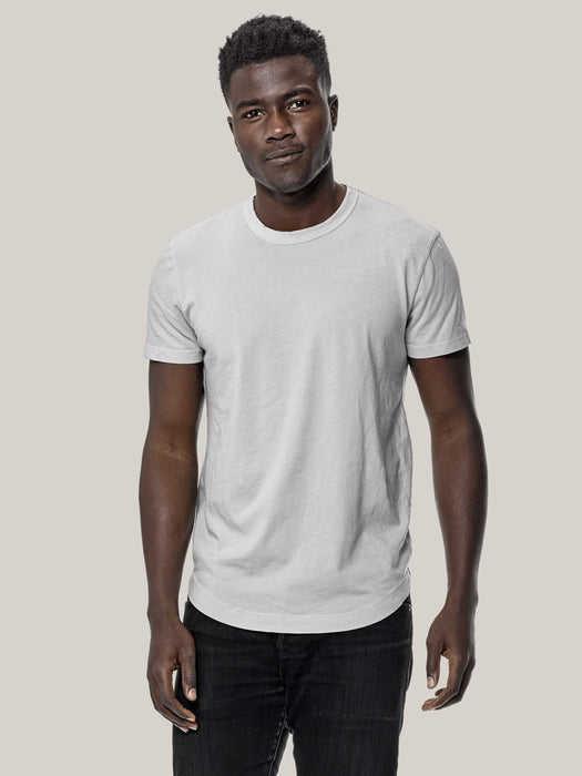 Bone Venice Wash Pima Curved Hem Tee – Buck Mason