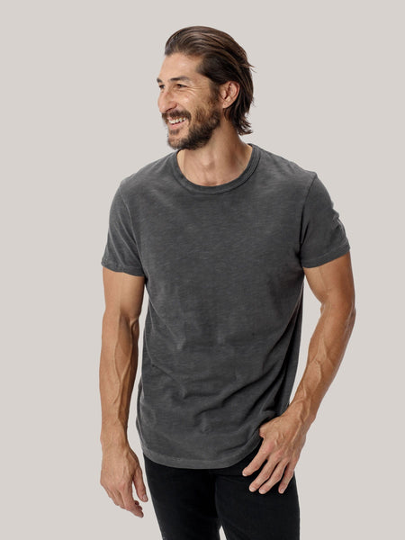 Coal Venice Wash Slub Curved Hem Tee – Buck Mason