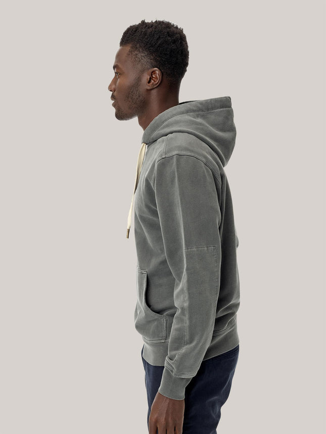 black faded hoodie