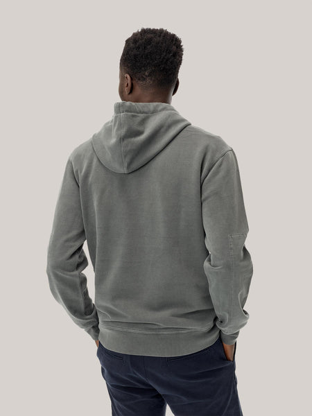 Faded Black Brushed Loopback Hooded Sweatshirt – Buck Mason