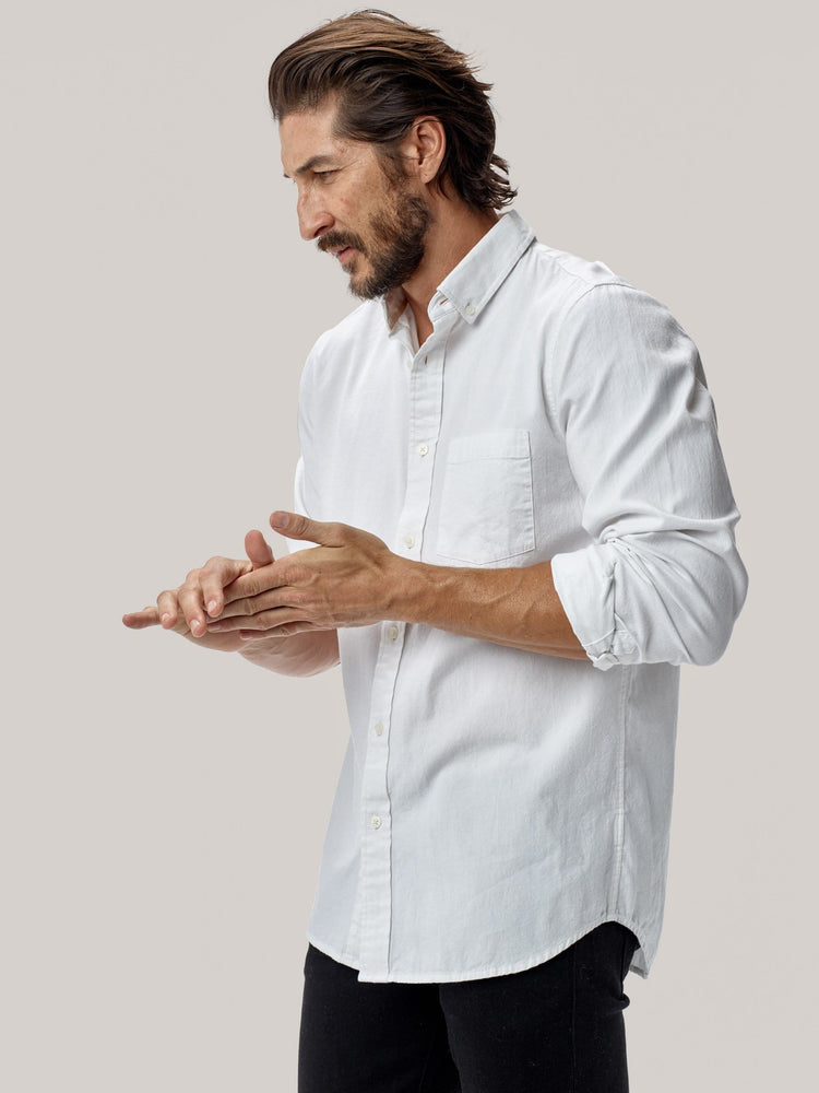 white dress shirt with pocket