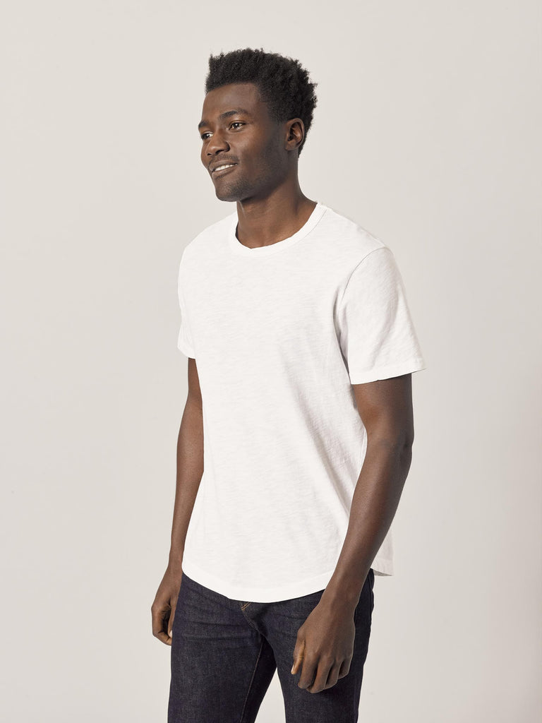 White Slub Curved Hem Tee – Buck Mason