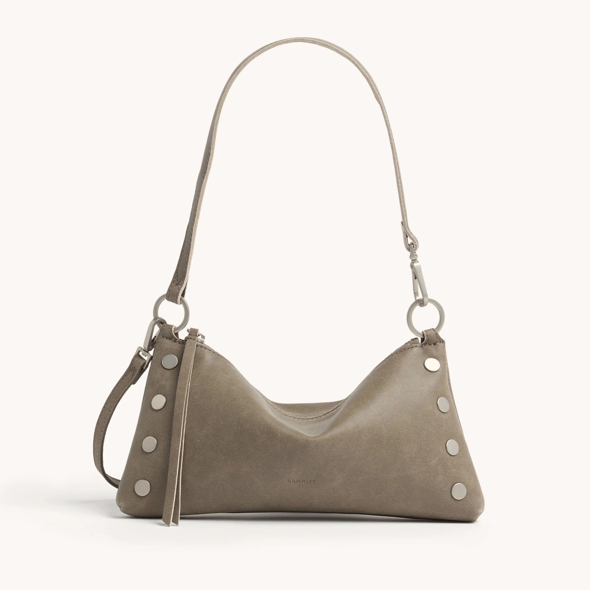 Hammitt Kyle Shoulder Bag in Pewter Pebble/Brushed Silver