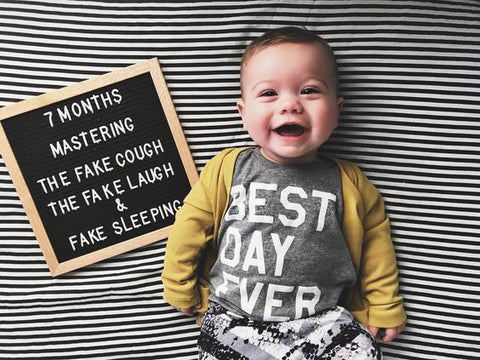 7 Creative Ways to Take Baby Milestone Photos at Home – Living Textiles Co