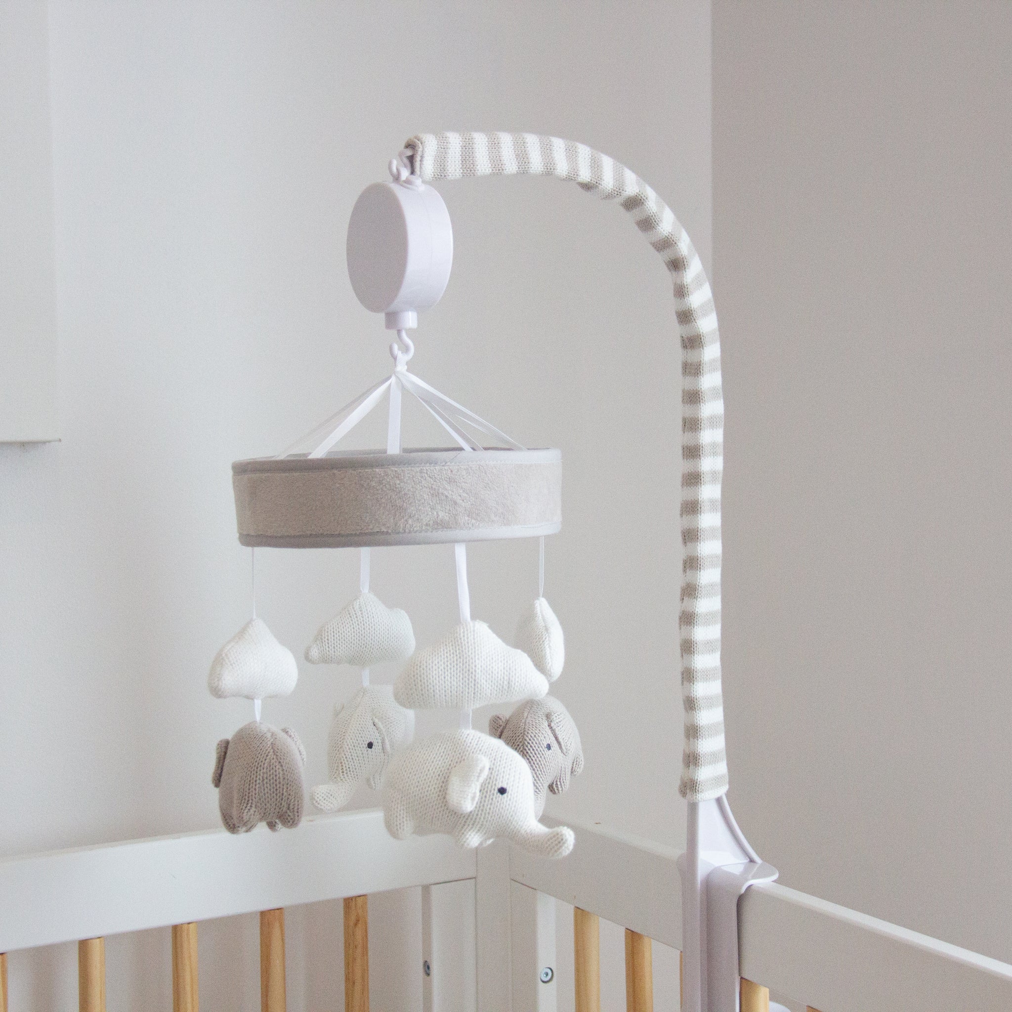 baby toy hanging above crib