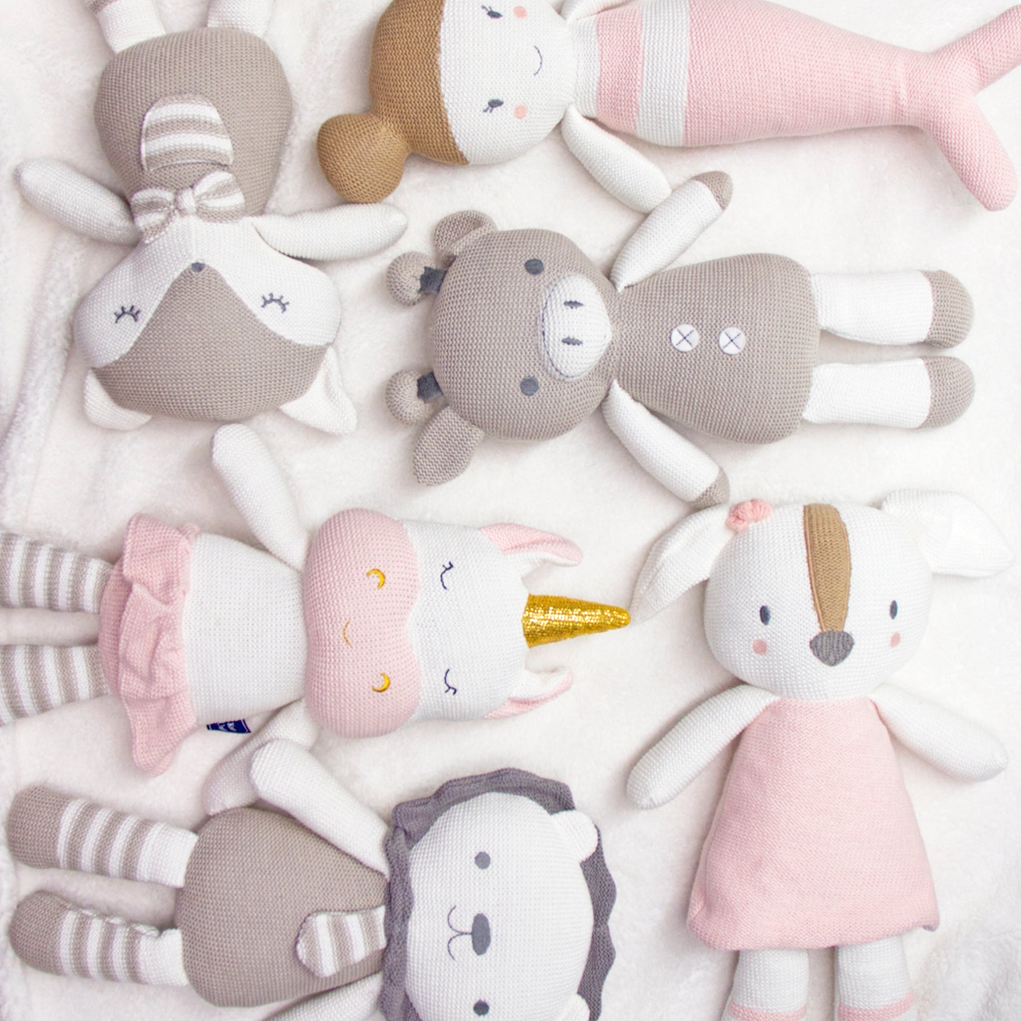 knitted plush toys