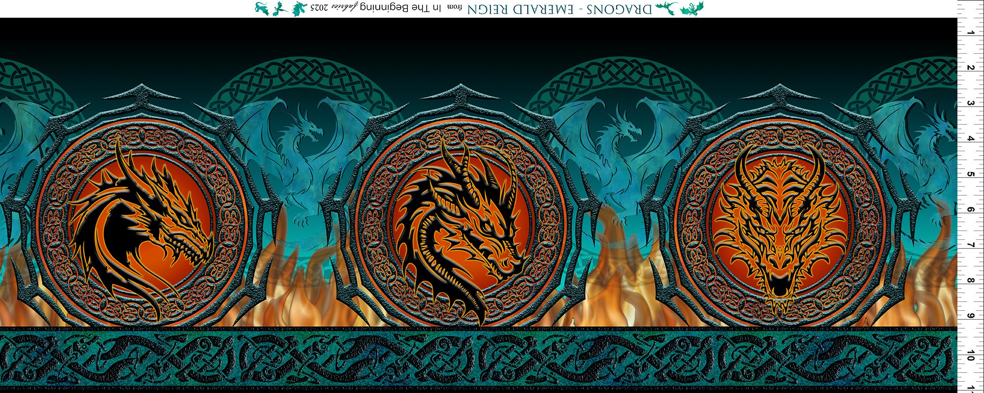 Dragons-Emerald Reign Border Multi 22DRG-1