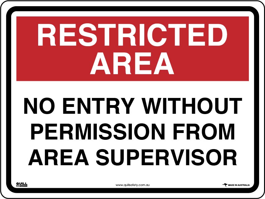 no admission without permission sign