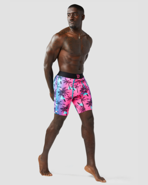 Vibrant palm tree boxer brief