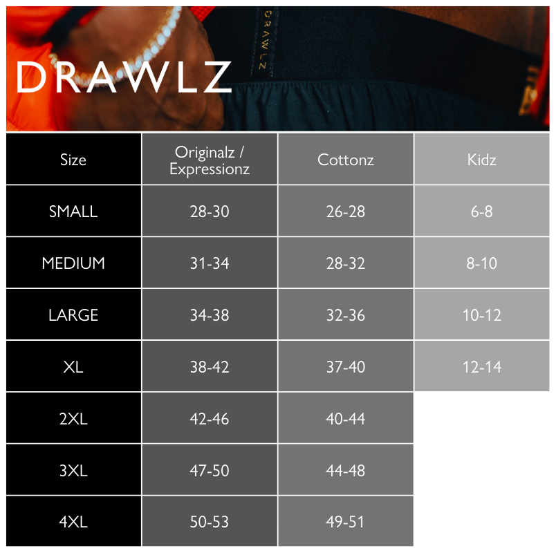 How to Choose Men's Underwear Size to Get the Perfect Fit Every Time –  Drawlz Brand Co.