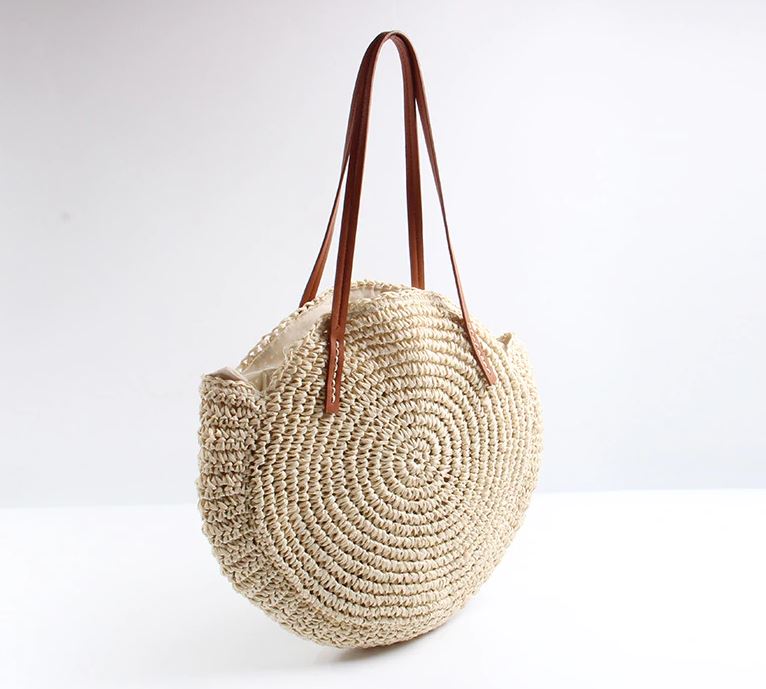 raffia bag round