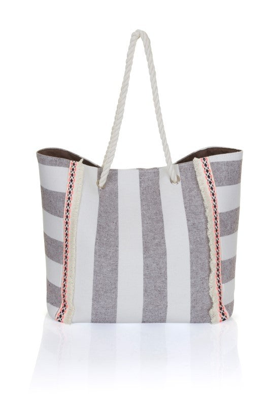 white company beach bag