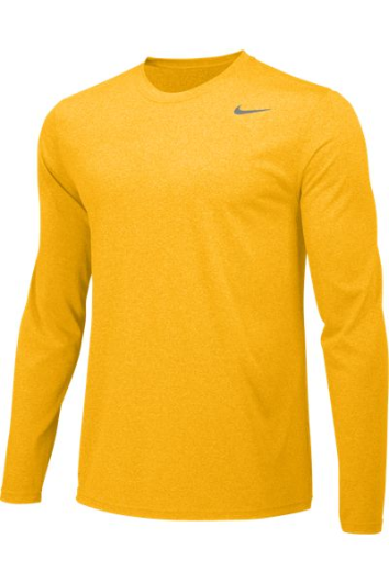 yellow long sleeve dri fit shirt