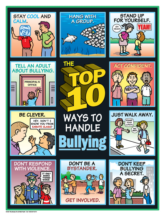 The Top 10 Ways to Handle Bullying Poster — The Bureau for At-Risk Youth