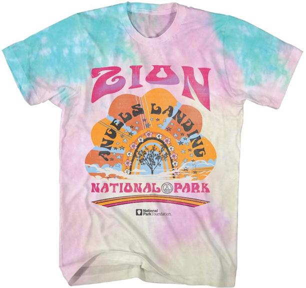 National Parks Zion Angels Landing Tie-Dye T-Shirt