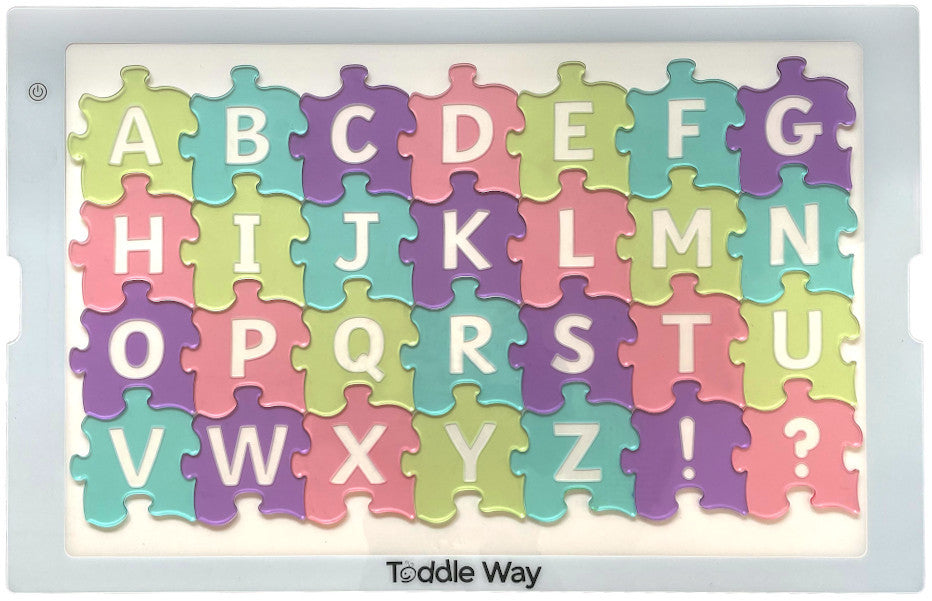 uppercase Jumblez on Toddle Way Lightpad