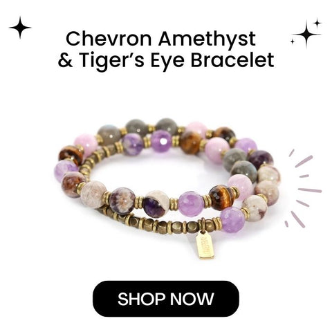 amethyst and tiger's eye bracelet