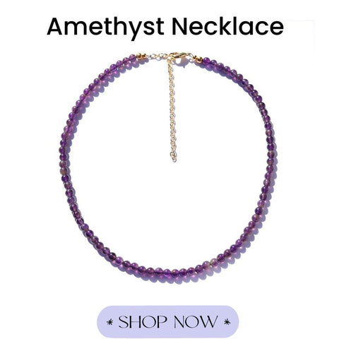 amethyst beaded necklace