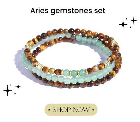 aries crystals bracelet set